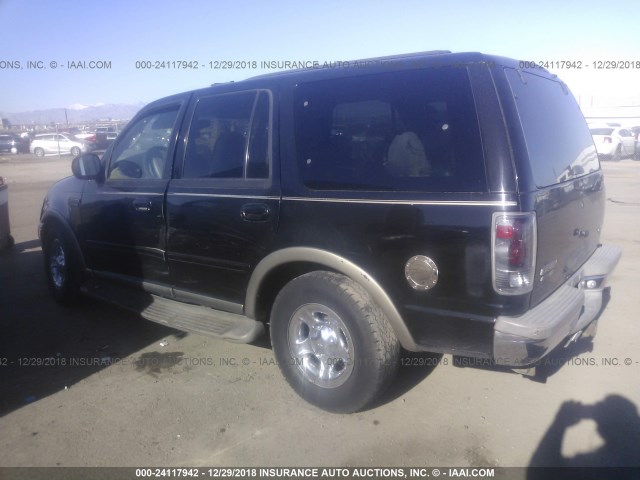 1FMRU17L5YLC18751 - 2000 FORD EXPEDITION EDDIE BAUER BLACK photo 3