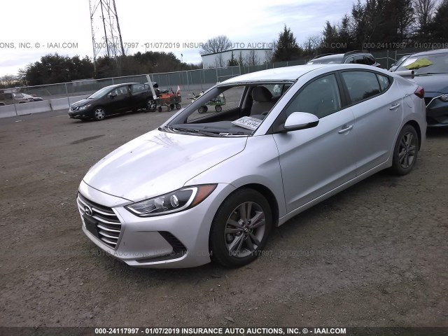 5NPD84LFXHH129766 - 2017 HYUNDAI ELANTRA SE/VALUE/LIMITED SILVER photo 2