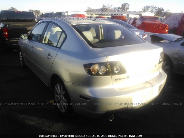 JM1BK324481850417 - 2008 MAZDA 3 S SILVER photo 3