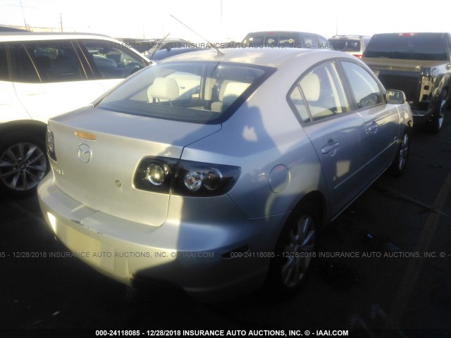 JM1BK324481850417 - 2008 MAZDA 3 S SILVER photo 4