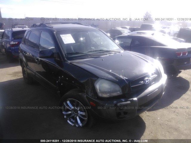 KM8JN12D45U218675 - 2005 HYUNDAI TUCSON GLS/LX BLACK photo 1