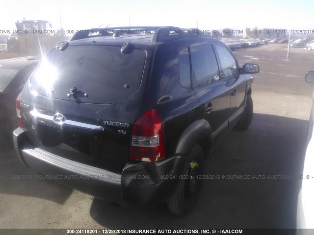 KM8JN12D45U218675 - 2005 HYUNDAI TUCSON GLS/LX BLACK photo 4