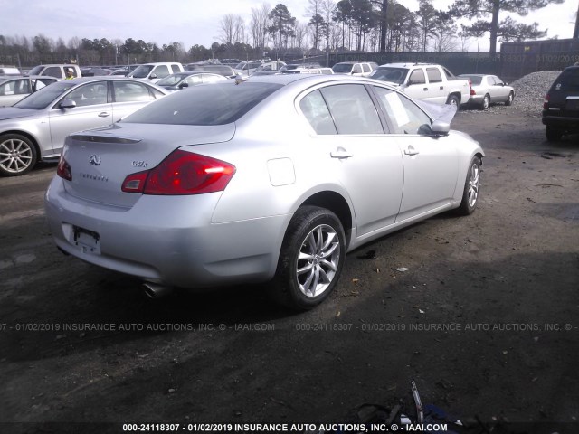 JNKCV61F49M361577 - 2009 INFINITI G37 SILVER photo 4