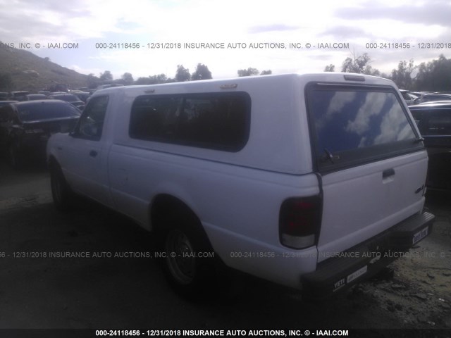 1FTYR10V2YPA91656 - 2000 FORD RANGER WHITE photo 3