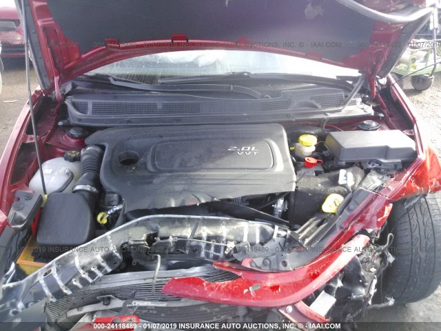 1C3CDFBA7DD288421 - 2013 DODGE DART SXT RED photo 10