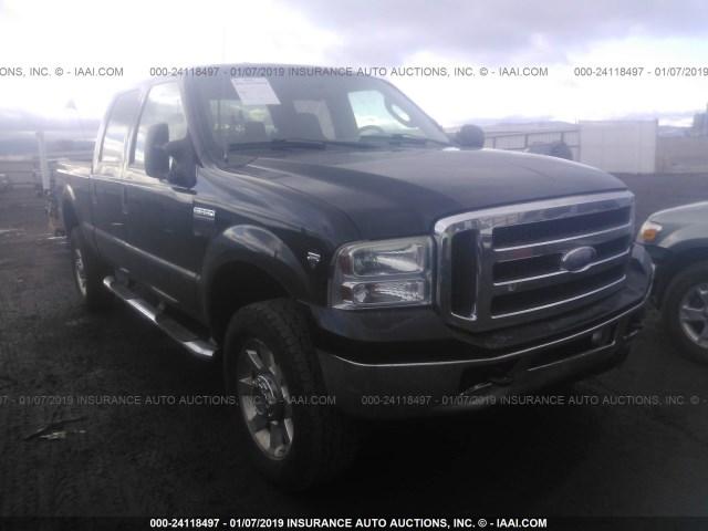 1FTWW31Y05EB35522 - 2005 FORD F350 SRW SUPER DUTY BLACK photo 1