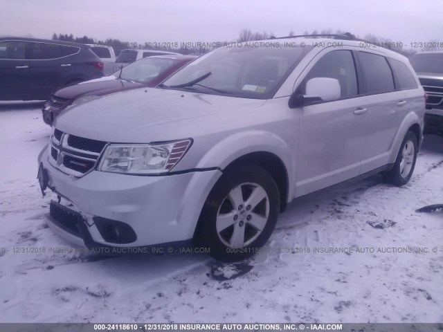 3C4PDDBG9CT258352 - 2012 DODGE JOURNEY SXT SILVER photo 2