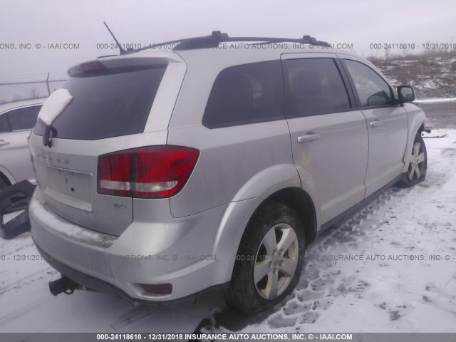 3C4PDDBG9CT258352 - 2012 DODGE JOURNEY SXT SILVER photo 4