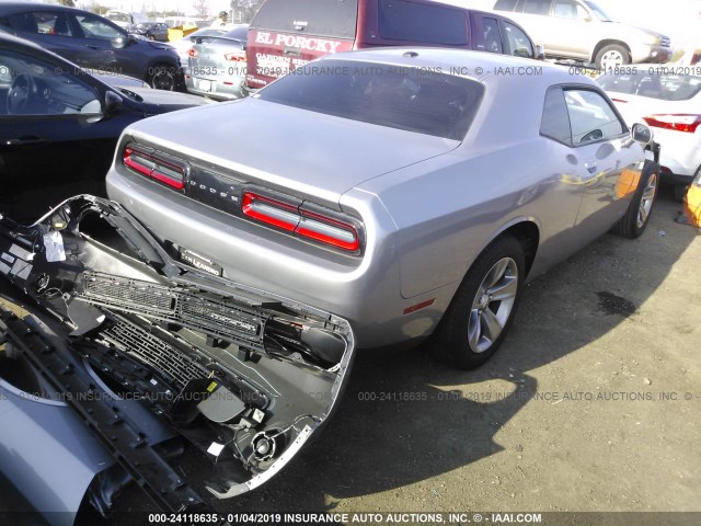 2C3CDZAG4GH280193 - 2016 DODGE CHALLENGER SXT GRAY photo 4