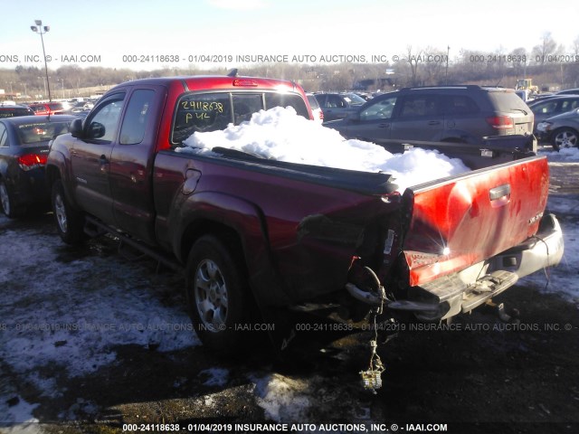 5TFUU4ENXFX141062 - 2015 TOYOTA TACOMA ACCESS CAB/TRD PRO RED photo 3