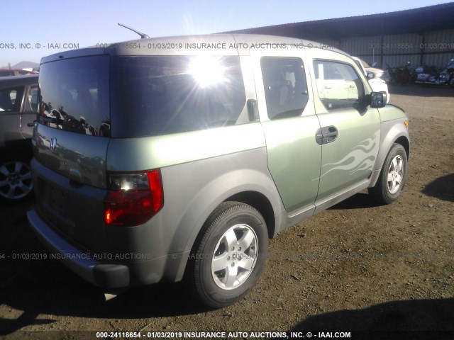 5J6YH285X3L043510 - 2003 HONDA ELEMENT EX GREEN photo 4