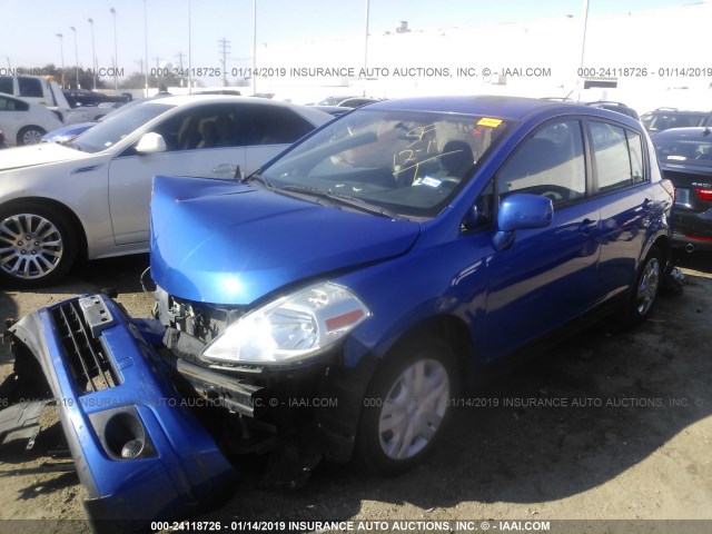 3N1BC1CP1BL390565 - 2011 NISSAN VERSA S/SL BLUE photo 2