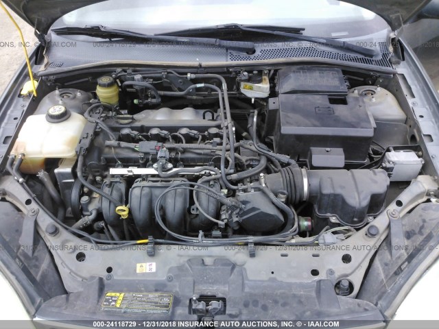 1FAFP34N35W310960 - 2005 FORD FOCUS ZX4 GRAY photo 10