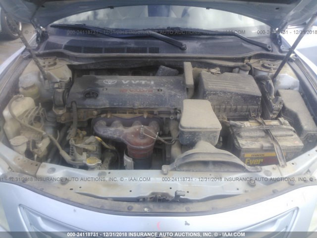 4T1BE46K28U789391 - 2008 TOYOTA CAMRY CE/LE/XLE/SE BLUE photo 10