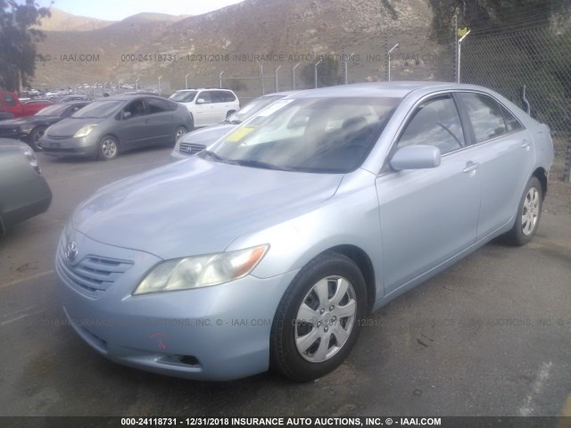4T1BE46K28U789391 - 2008 TOYOTA CAMRY CE/LE/XLE/SE BLUE photo 2