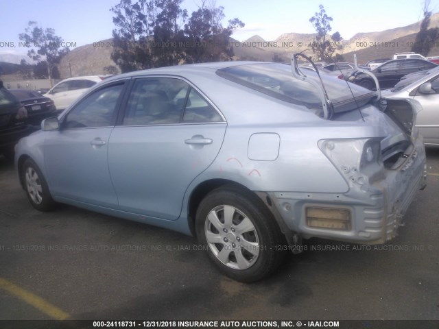 4T1BE46K28U789391 - 2008 TOYOTA CAMRY CE/LE/XLE/SE BLUE photo 3