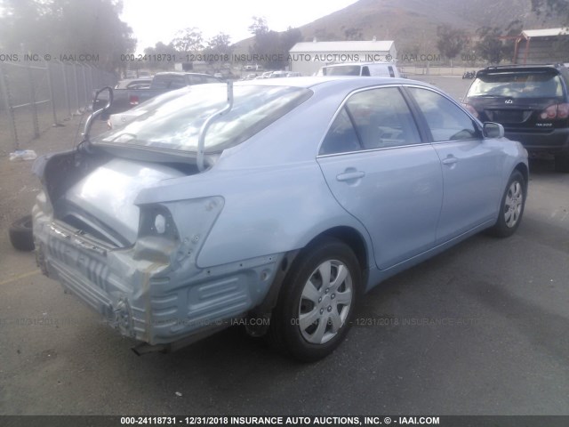 4T1BE46K28U789391 - 2008 TOYOTA CAMRY CE/LE/XLE/SE BLUE photo 4