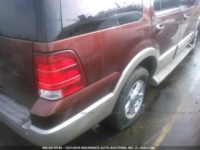 1FMFU185X6LA39962 - 2006 FORD EXPEDITION EDDIE BAUER BURGUNDY photo 6