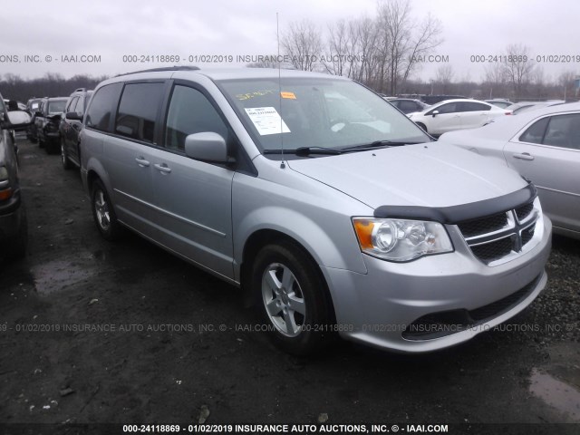 2C4RDGCG6CR139928 - 2012 DODGE GRAND CARAVAN SXT SILVER photo 1