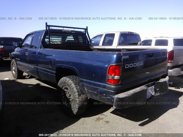 3B7KC23Z71G763734 - 2001 DODGE RAM 2500 BLUE photo 3