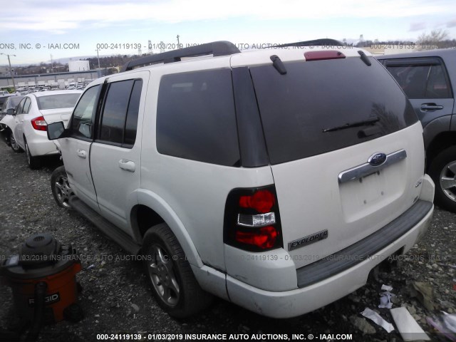 1FMEU73E58UA66800 - 2008 FORD EXPLORER XLT WHITE photo 3