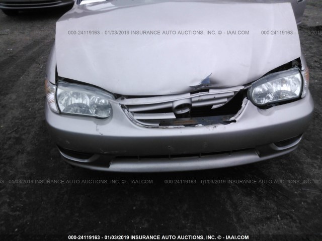 2T1BR12E81C388096 - 2001 TOYOTA COROLLA CE/LE/S TAN photo 6