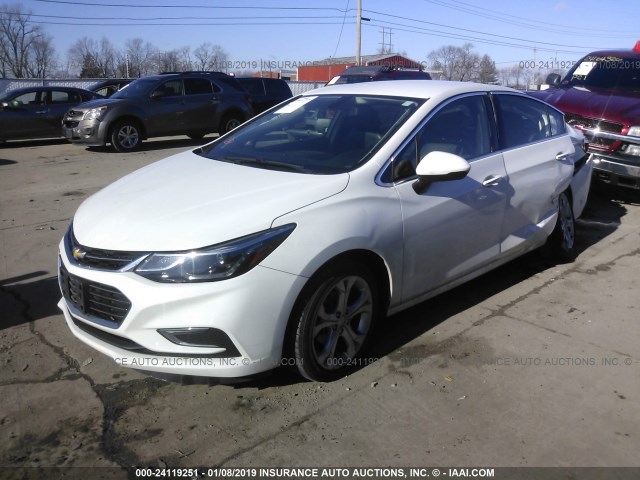 1G1BF5SM1H7230792 - 2017 CHEVROLET CRUZE PREMIER WHITE photo 2