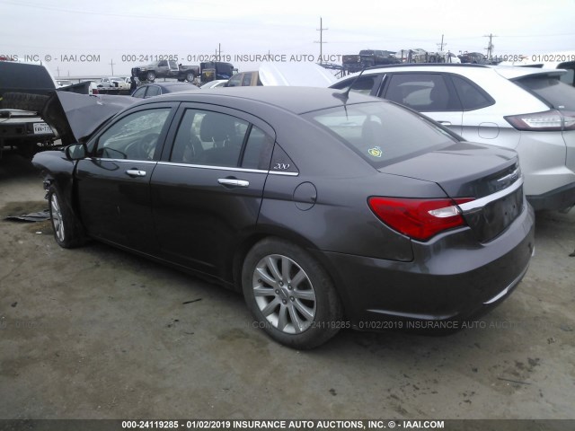 1C3CCBCG3EN179237 - 2014 CHRYSLER 200 LIMITED GRAY photo 3