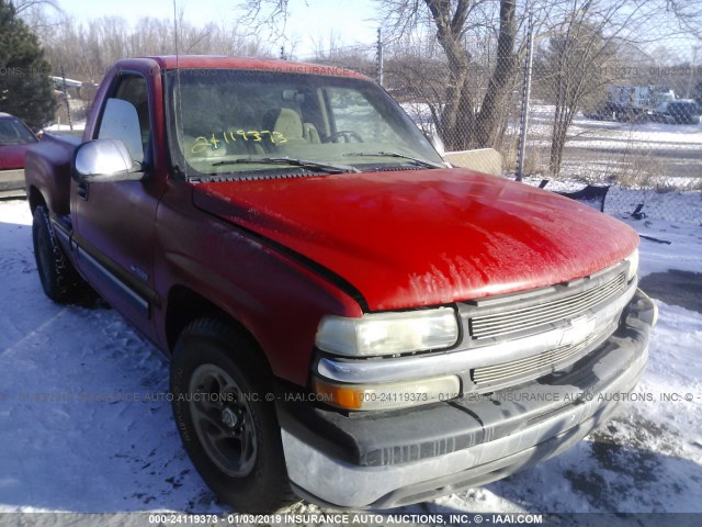 1GCEC14T21Z114635 - 2001 CHEVROLET SILVERADO C1500 RED photo 1