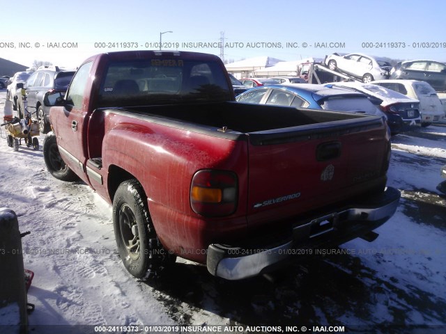 1GCEC14T21Z114635 - 2001 CHEVROLET SILVERADO C1500 RED photo 3