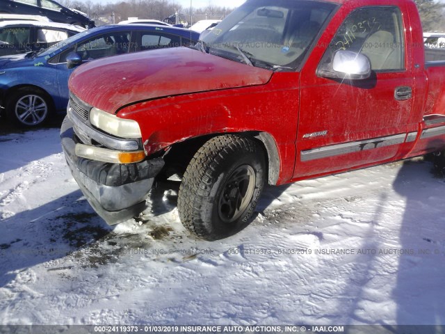 1GCEC14T21Z114635 - 2001 CHEVROLET SILVERADO C1500 RED photo 6