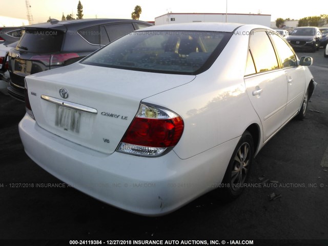 4T1BF32K36U627263 - 2006 TOYOTA CAMRY LE/XLE/SE WHITE photo 4