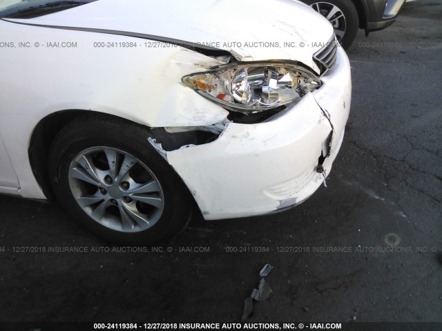 4T1BF32K36U627263 - 2006 TOYOTA CAMRY LE/XLE/SE WHITE photo 6