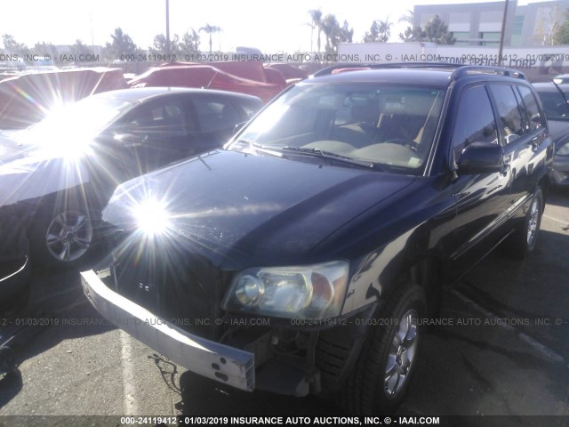 JTEDP21A260097982 - 2006 TOYOTA HIGHLANDER LIMITED BLACK photo 2