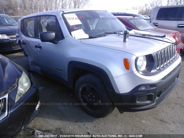 ZACCJBAB2JPH03052 - 2018 JEEP RENEGADE SPORT SILVER photo 1