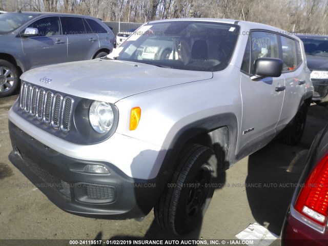 ZACCJBAB2JPH03052 - 2018 JEEP RENEGADE SPORT SILVER photo 2