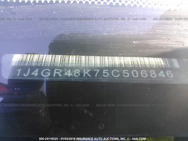 1J4GR48K75C506846 - 2005 JEEP GRAND CHEROKEE LAREDO/COLUMBIA/FREEDOM 白色 照片 9