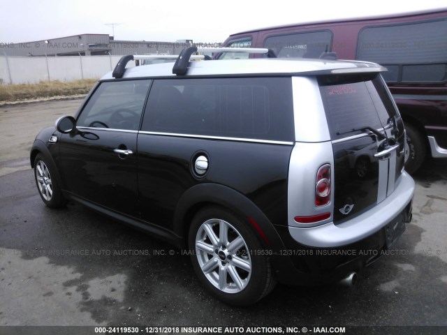 WMWZG3C52BTY31056 - 2011 MINI COOPER S CLUBMAN BLACK photo 3