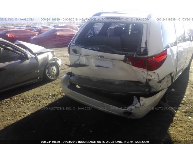 5TDZK23CX8S101610 - 2008 TOYOTA SIENNA CE/LE WHITE photo 6