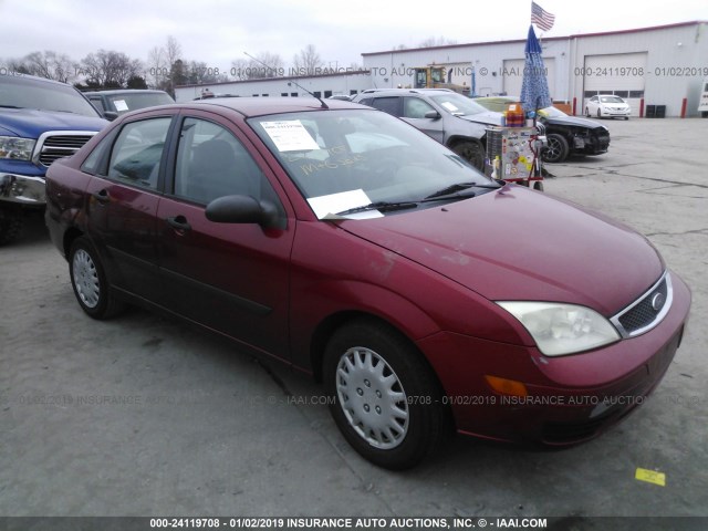 1FAFP34N15W146589 - 2005 FORD FOCUS ZX4 RED photo 1
