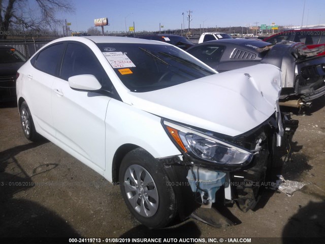 KMHCT4AE3GU074419 - 2016 HYUNDAI ACCENT SE WHITE photo 1