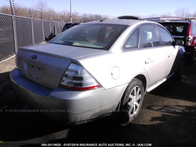 1FAHP24W08G179657 - 2008 FORD TAURUS SEL SILVER photo 4