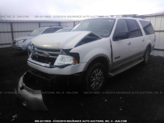 1FMFK18578LA62348 - 2008 FORD EXPEDITION EL EDDIE BAUER WHITE photo 2