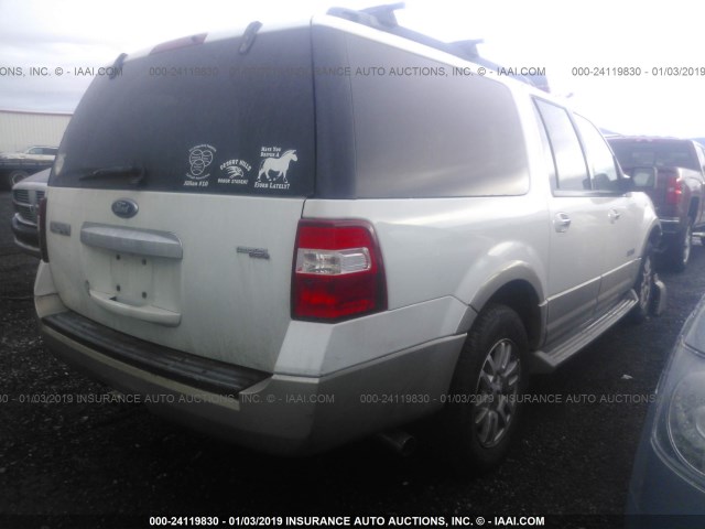 1FMFK18578LA62348 - 2008 FORD EXPEDITION EL EDDIE BAUER WHITE photo 4