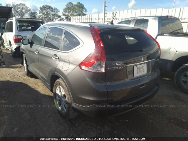 2HKRM3H75EH528822 - 2014 HONDA CR-V EXL GRAY photo 3