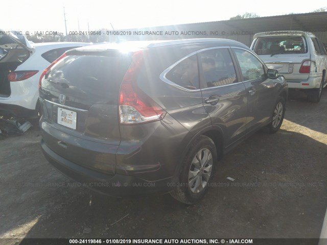 2HKRM3H75EH528822 - 2014 HONDA CR-V EXL GRAY photo 4