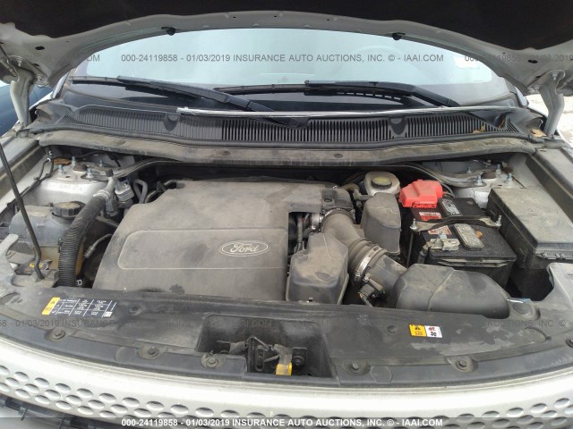 1FM5K7B81EGA59080 - 2014 FORD EXPLORER SILVER photo 10