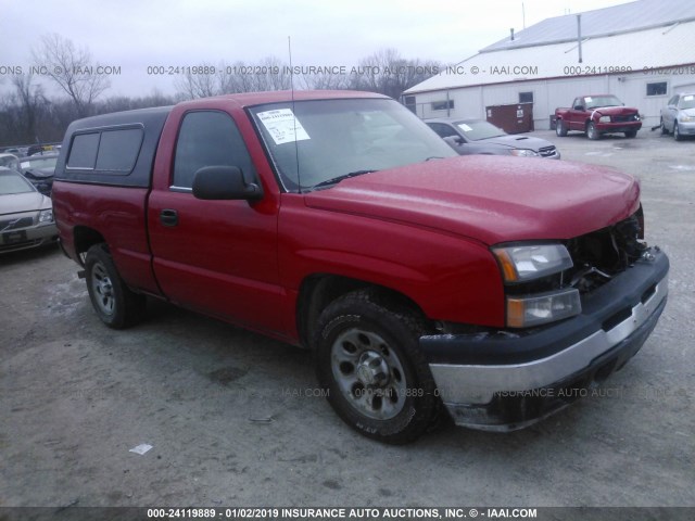 3GCEC14V16G250425 - 2006 CHEVROLET SILVERADO C1500 RED photo 1