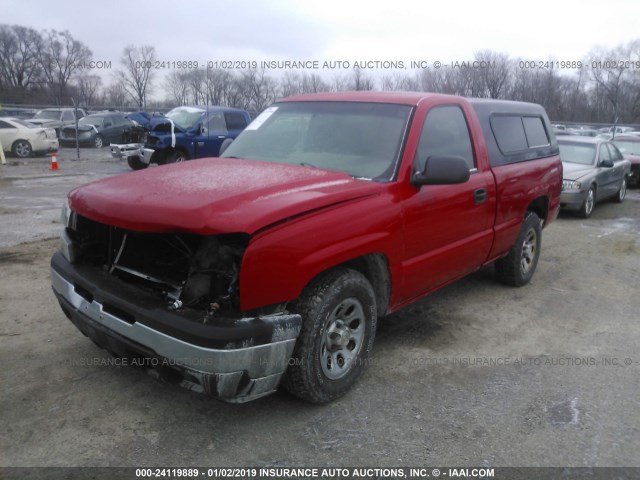 3GCEC14V16G250425 - 2006 CHEVROLET SILVERADO C1500 RED photo 2