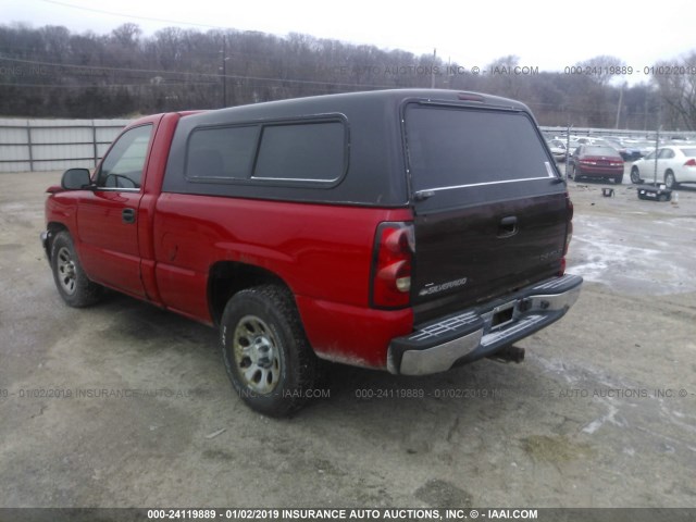 3GCEC14V16G250425 - 2006 CHEVROLET SILVERADO C1500 RED photo 3